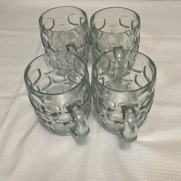 Ravenhead Other - Vintage Ravenhead Dimpled Glass Beer Mug.  Set of 4